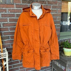 Universal Thread burnt orange cotton hooded utility jacket w/pockets. Sz XXL